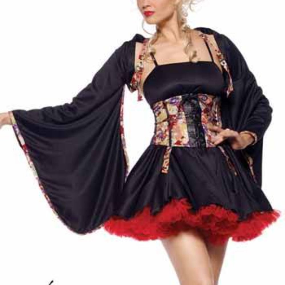 2pc Plum Blossom Geisha Costume